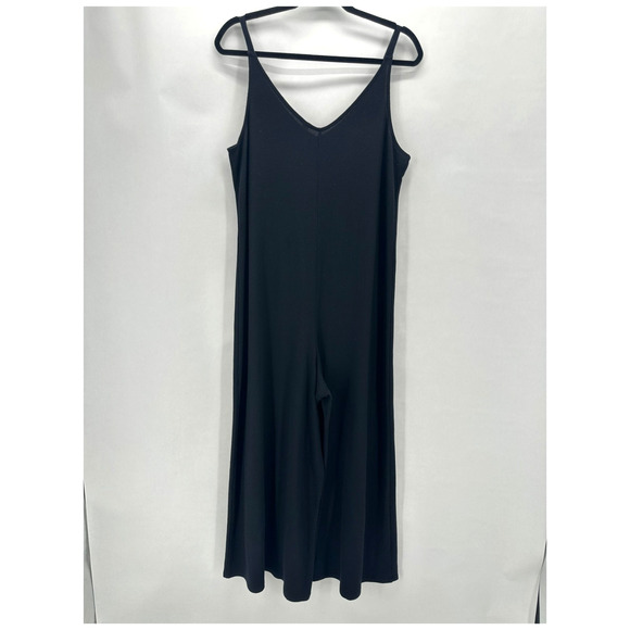 ATHLETA‎ Wind Down Sleep V Neck Romper Size M Black Waffle Knit Lounge Cozycore - Picture 7 of 11